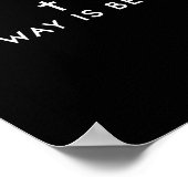 His Way Is Better Minimal Christian Cross, Bible V Poster (Ecke)