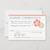 Hisbiscus Blume Boarding Pass UAWG RSVP Karte (Vorderseite)