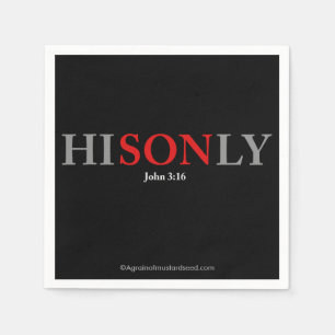 HISONLY John 3:16 Serviette