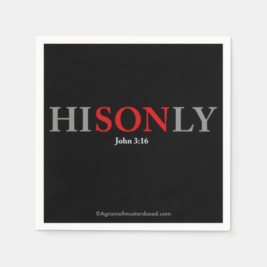 HISONLY John 3:16 Serviette (Vorderseite)