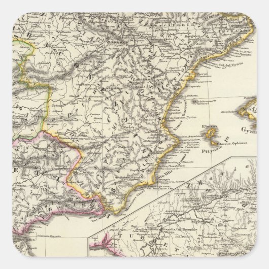 Hispania 2 quadratischer aufkleber (Vorderseite)