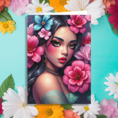 Hispanic Anime Girl | Denken Sie Karte