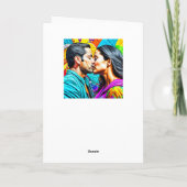 Hispanic Couple Kissing Te Amo Karte (Rückseite)