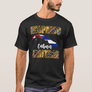 Hispanic Cuban Heritage Kuban Karte Flaggenstaat P T-Shirt