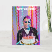 Hispanic Drag Queen Funny Birthday Karte (Vorderseite)