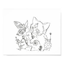 Hispanic Folk Art Kitten Farbseite