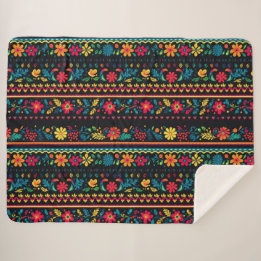 Hispanic Folk Art Pattern Sherpadecke