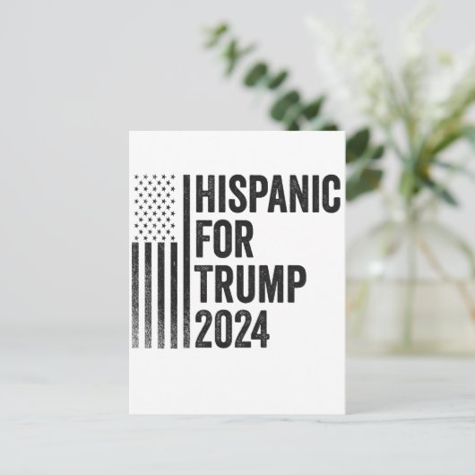 Hispanic für Trump 2024 - Amerikanische Patriotisc Postkarte (Stehend Vorderseite)