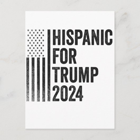 Hispanic für Trump 2024 - Amerikanische Patriotisc Postkarte (Vorderseite)