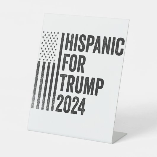 Hispanic für Trump 2024 - Amerikanische Patriotisc Sockelschild (Vorderseite)