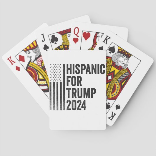 Hispanic für Trump 2024 - Amerikanische Patriotisc Spielkarten (Rückseite)