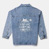 Hispanic Hehitage Month - Funny Cat Jeansjacke (Rückseite)