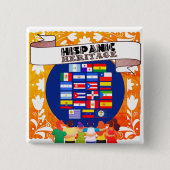 Hispanic Heritage Feier Button (Vorderseite)