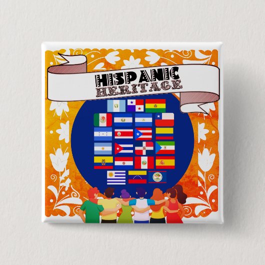 Hispanic Heritage Feier Button (Vorderseite)