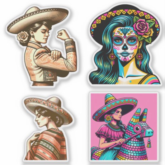 Hispanic Heritage Festive Stickers Aufkleber (Vorderseite)