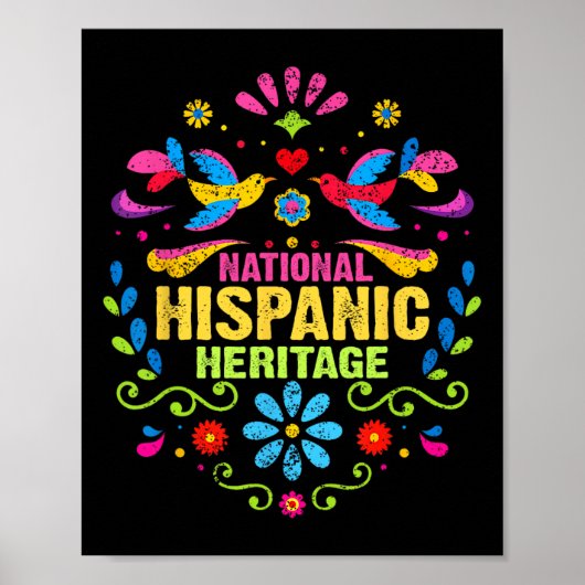 Hispanic Heritage Monat Alle Länder Herz Hand Poster (Vorne)
