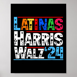 Hispanic Heritage Monat Blumenlatinas für Harris Poster
