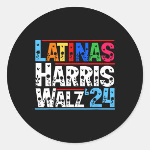 Hispanic Heritage Monat Blumenlatinas für Harris Runder Aufkleber