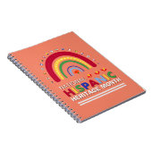 Hispanic Heritage Monat Boho Regenbogen und Flagge Notizblock (Rechte Seite)