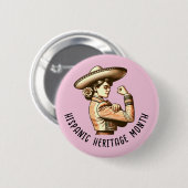 Hispanic Heritage Monat Button (Vorne & Hinten)