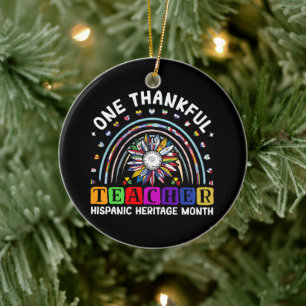 Hispanic Heritage Monat Eins Dankeswerter Lehrer L Keramik Ornament