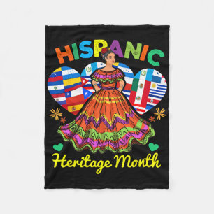 Hispanic Heritage Monat Kleidung Inspiriert Girl D Fleecedecke