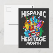 Hispanic Heritage Monat Landesflaggen Postkarte (Vorne/Hinten)