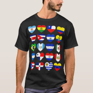 Hispanic Heritage Monat Lateinisch Alle Länder Her T-Shirt