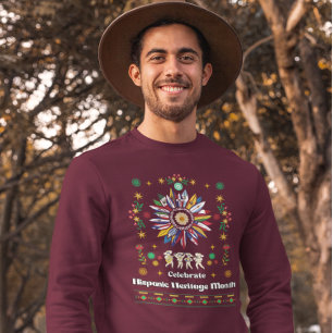 Hispanic Heritage Monat Latino Fahnen Sonnenblume  Sweatshirt