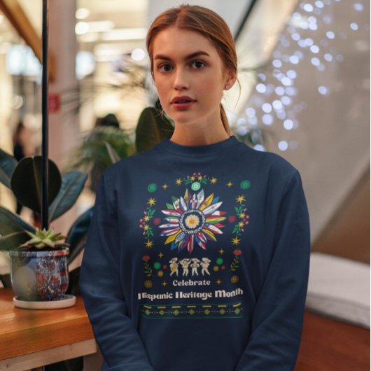 Hispanic Heritage Monat Latino Fahnen Sonnenblume  Sweatshirt