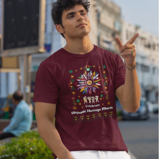 Hispanic Heritage Monat Latino Fahnen Sonnenblume  T-Shirt