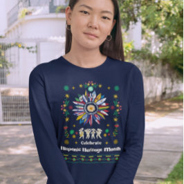 Hispanic Heritage Monat Latino Fahnen Sonnenblume  T-Shirt