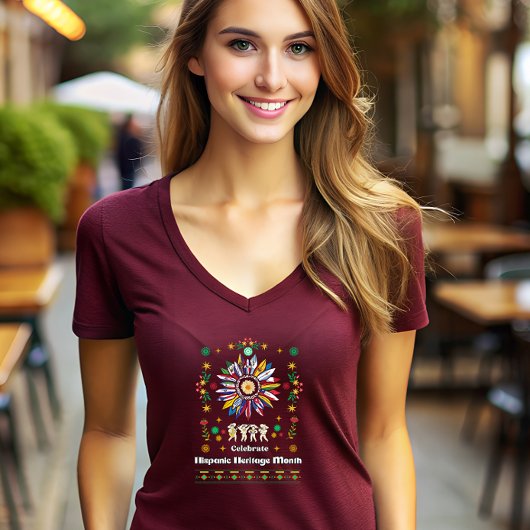 Hispanic Heritage Monat Latino Fahnen Sonnenblume  T-Shirt
