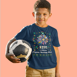 Hispanic Heritage Monat Latino Fahnen Sonnenblume  T-Shirt