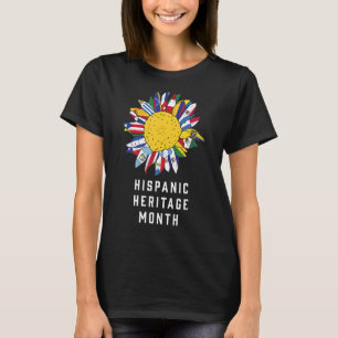 Hispanic Heritage Monat Latino Länder Flaggen Ret T-Shirt