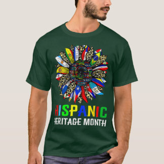 Hispanic Heritage Monat Latino Länder Flaggen Sonn T-Shirt