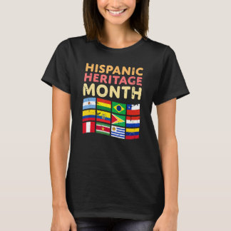 Hispanic Heritage Monat Latino Länder Flaggenbegre T-Shirt
