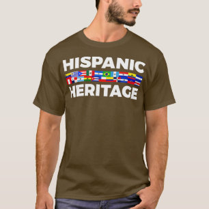 Hispanic Heritage Monat Latino Landesflaggen T-Shirt