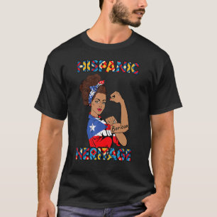 Hispanic Heritage Monat Puerto Rico Jugend Girls W T-Shirt