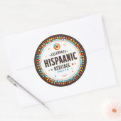 Hispanic Heritage Monat Runder Aufkleber (Umschlag)