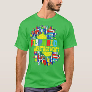 Hispanic Heritage Monat Sonnenblume Alle Latino Gr T-Shirt