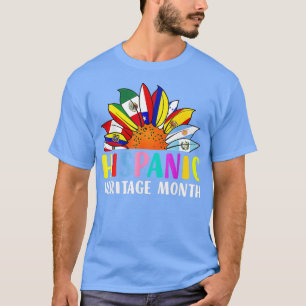 Hispanic Heritage Monat Sonnenblumen Latino Länder T-Shirt