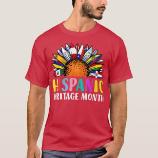 Hispanic Heritage Monat Sonnenblumen Latino Länder T-Shirt
