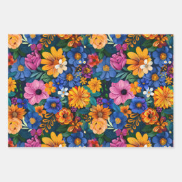 Hispanic Heritage Monatsmonate Blume Geschenkpapier Set