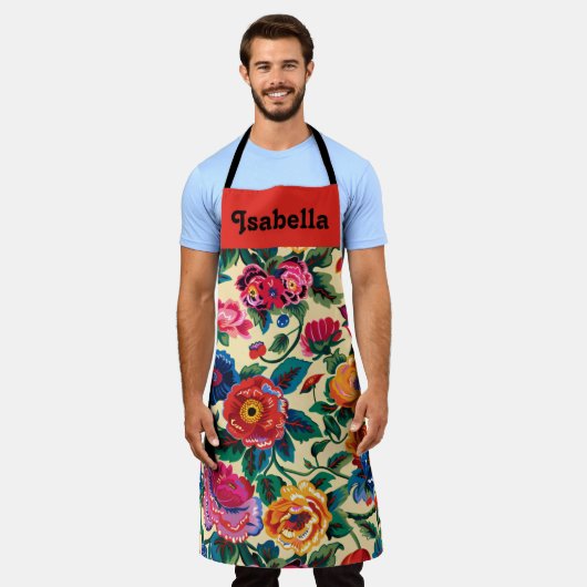 Hispanic Heritage Monatsmonate Blume Schürze (Getragen)