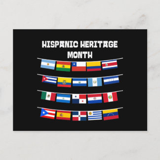 Hispanic Heritage Montag Flaggen Postkarte
