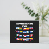 Hispanic Heritage Montag Flaggen Postkarte (Stehend Vorderseite)