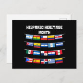 Hispanic Heritage Montag Flaggen Postkarte (Vorne/Hinten)