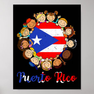 Hispanic Heritage Monte Puerto Rico Kinder Jungen Poster