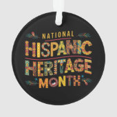 Hispanic Heritage Month Acrylic Circle Ornament (Rückseite)